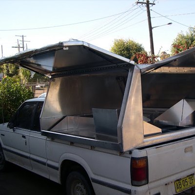 Ute canopy fabricated in aluminium